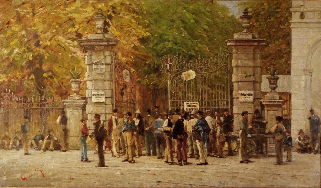 L'ora del riposo durante i lavori dell'Esposizione - Galleria d’Arte Moderna, Milano